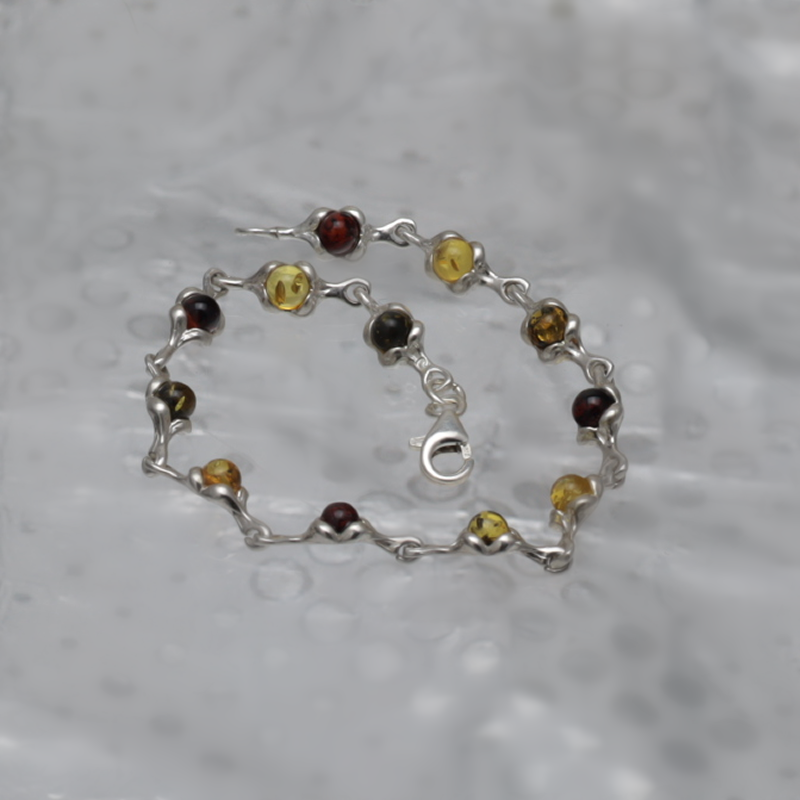 SILVER BRACELET WITH AMBER_KBRB-018