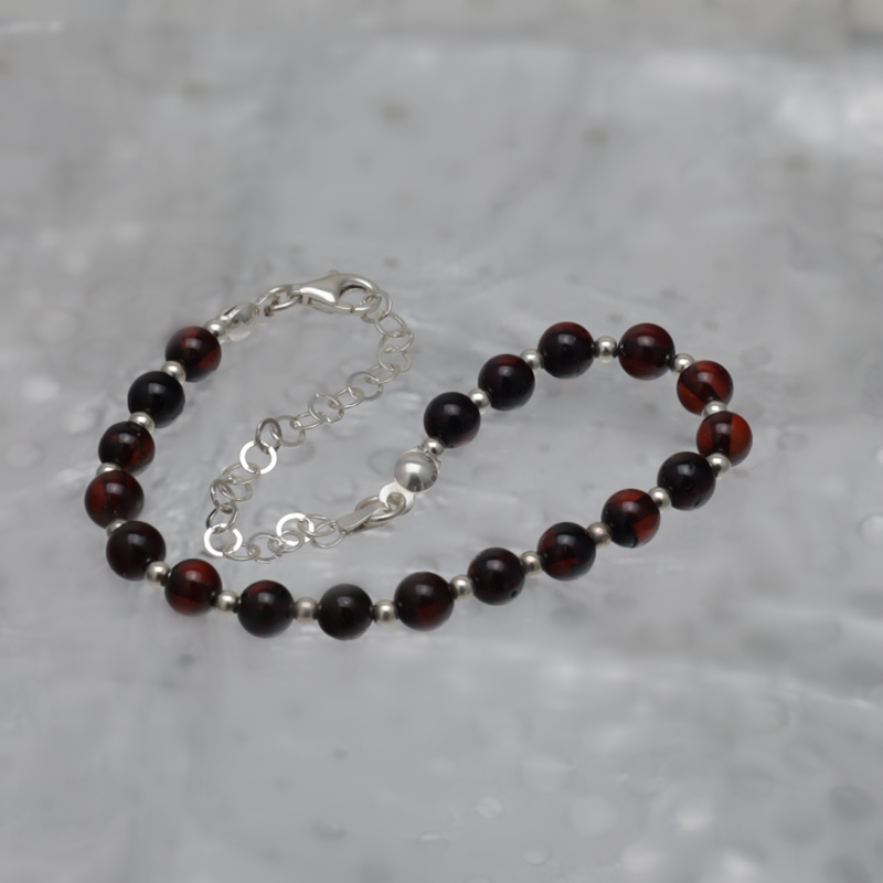 SILVER BRACELET WITH AMBER_KBRB-020