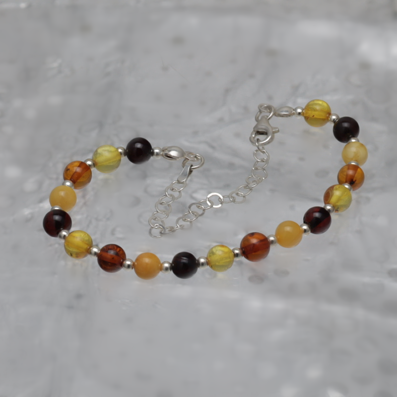 SILVER BRACELET WITH AMBER_KBRB-021