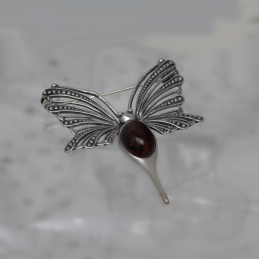 SILVER BROOCH WITH...