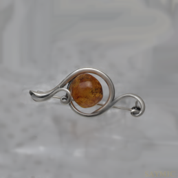 SILVER BROOCH WITH...