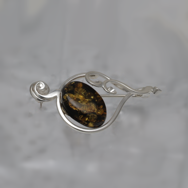 BROCHE EN ARGENT AVEC AMBER_KBSB-012