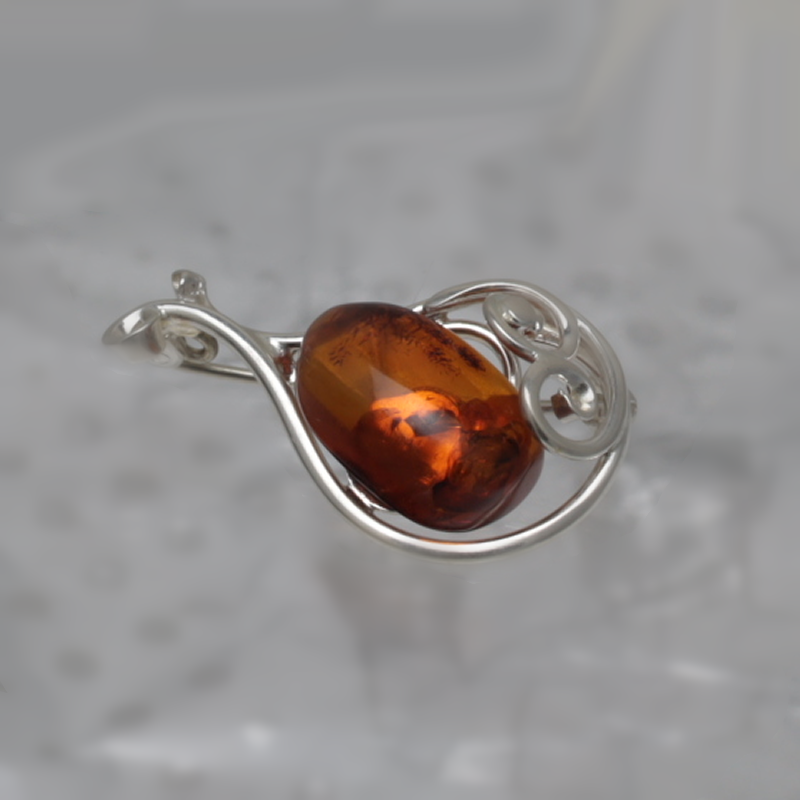 BROCHE EN ARGENT AVEC AMBER_KBSB-013