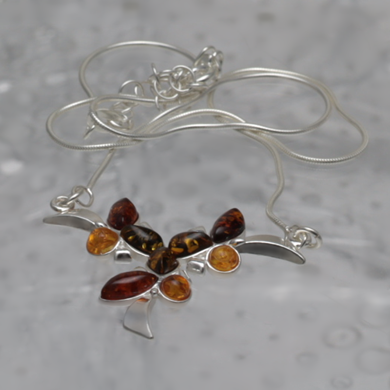 SILVER NECKLACE WITH AMBER_MWSRK-013