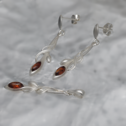 SILVER SET WITH AMBER_GKOM-006