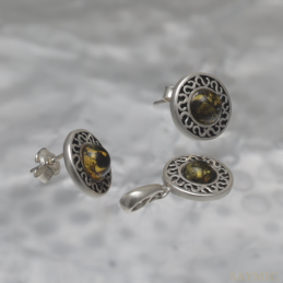 SILVER SET WITH AMBER_KKOM-001