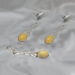 SILVER SET WITH AMBER_KKOM-002