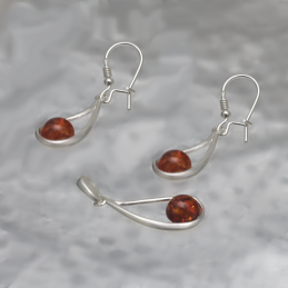 SILVER SET WITH AMBER_KKOM-003