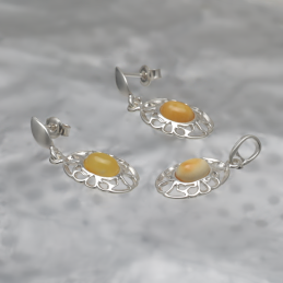 SILVER SET WITH AMBER_KKOM-004