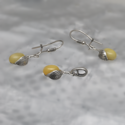 SILVER SET WITH AMBER_KKOM-006