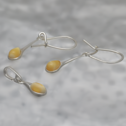 SILVER SET WITH AMBER_KKOM-008