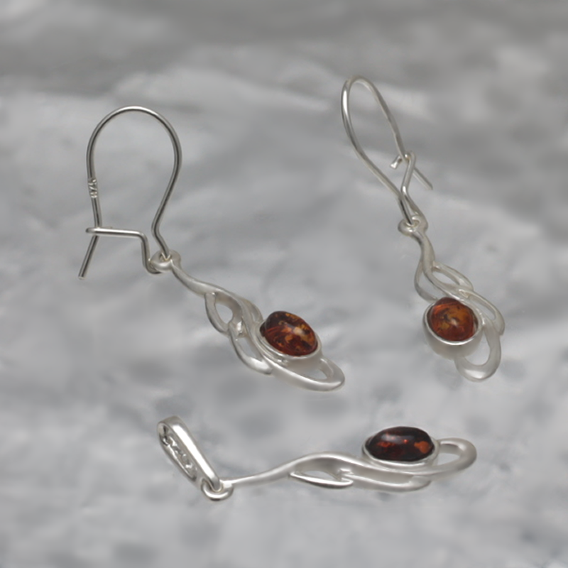 SILBER SET MIT AMBER_KKOM-015