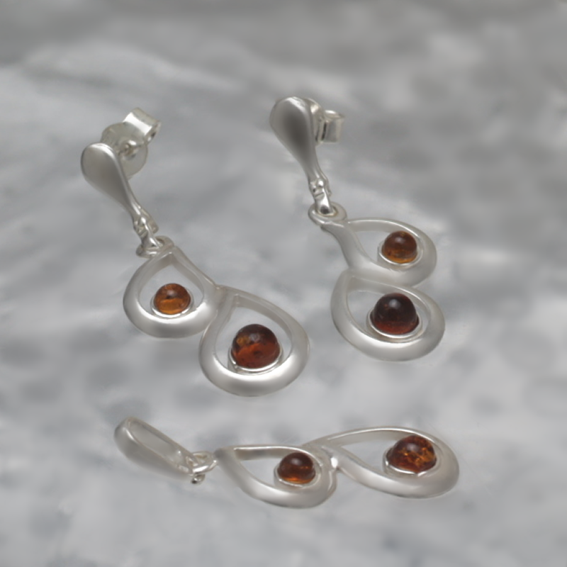 SILBER SET MIT AMBER_KKOM-018