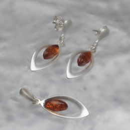 SILBER SET MIT AMBER_KKOM-019