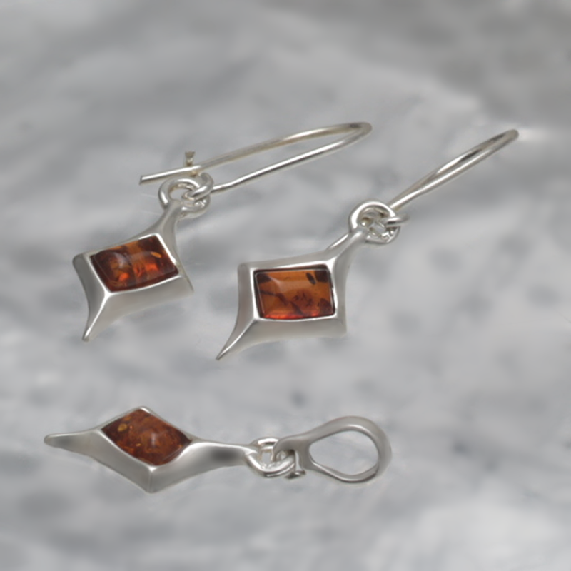 SILBER SET MIT AMBER_KKOM-022