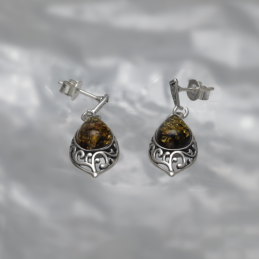 SILVER EARRINGS WITH...