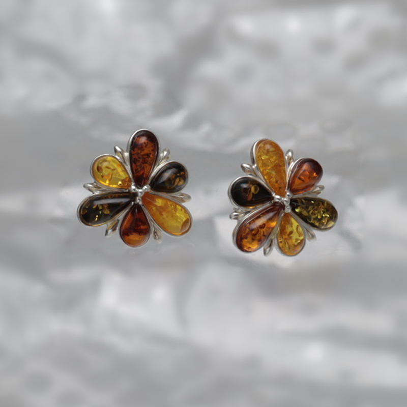 BOUCLES D'OREILLES EN ARGENT AVEC AMBER_GKSB-006