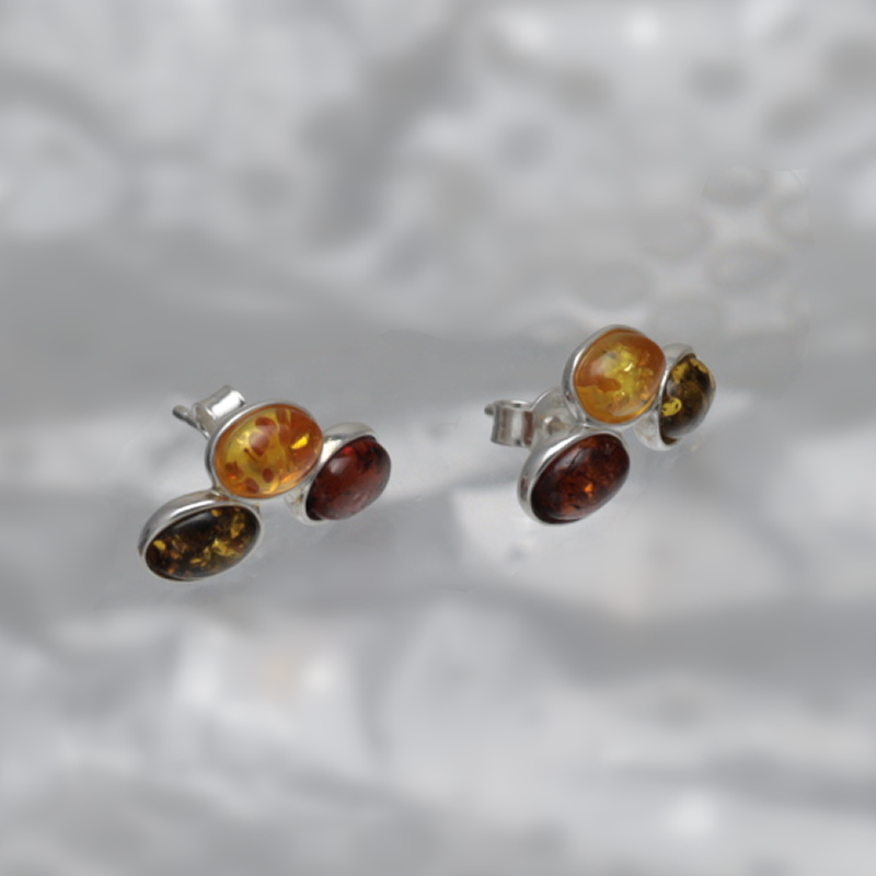 SILVER EARRINGS WITH AMBER_GKSB-008