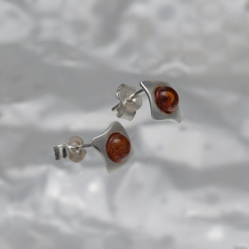 BOUCLES D'OREILLES EN ARGENT AVEC AMBER_GKSB-014