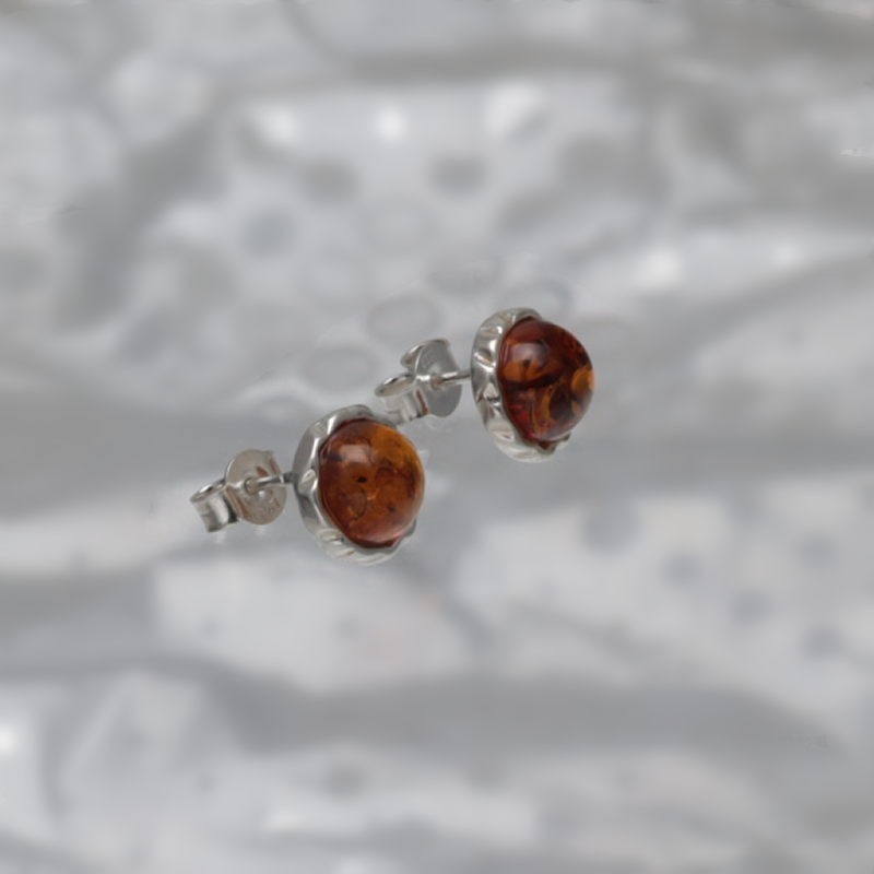 SILVER EARRINGS WITH AMBER_GKSB-021