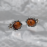 SILVER EARRINGS WITH AMBER_GKSB-032