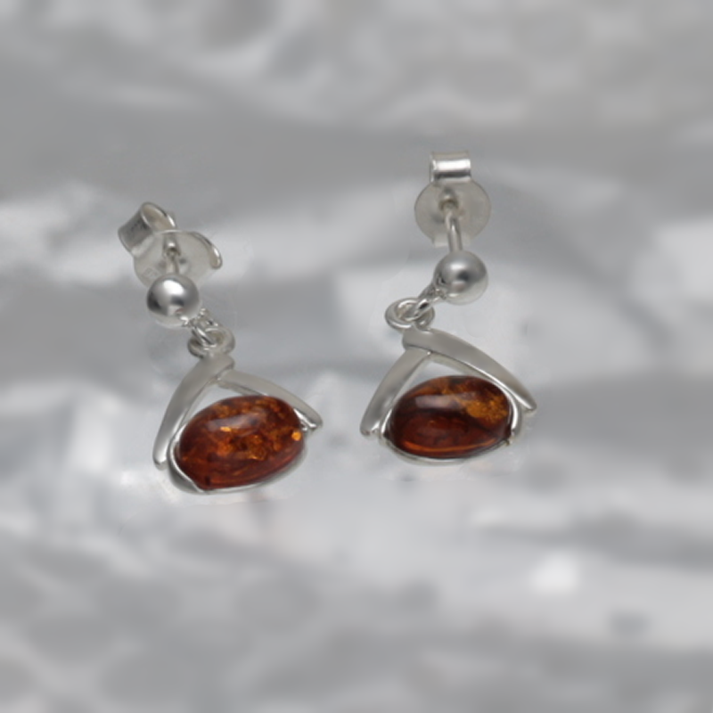 SILVER EARRINGS WITH AMBER_GKSB-050