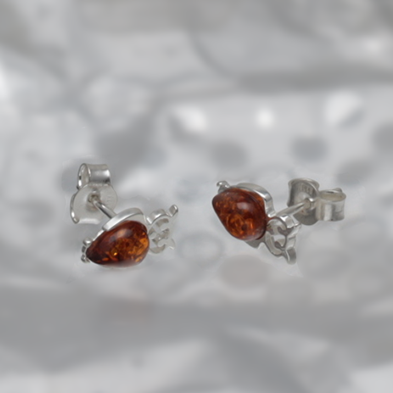 SILVER EARRINGS WITH AMBER_GKSB-063