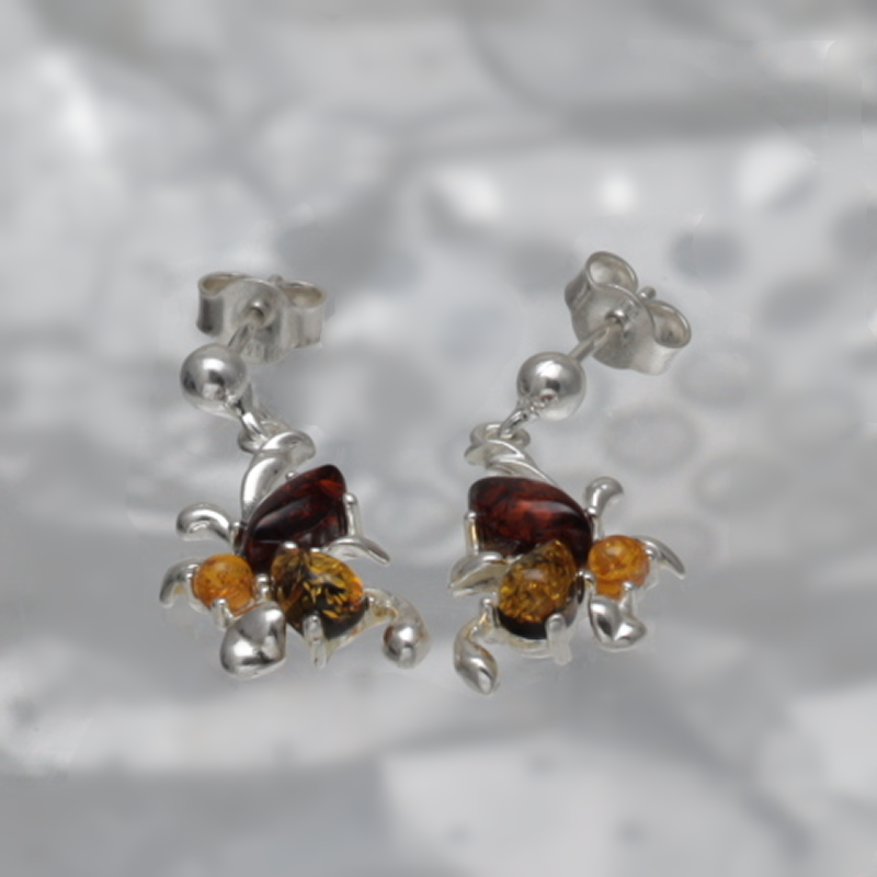 BOUCLES D'OREILLES EN ARGENT AVEC AMBER_GKSB-070