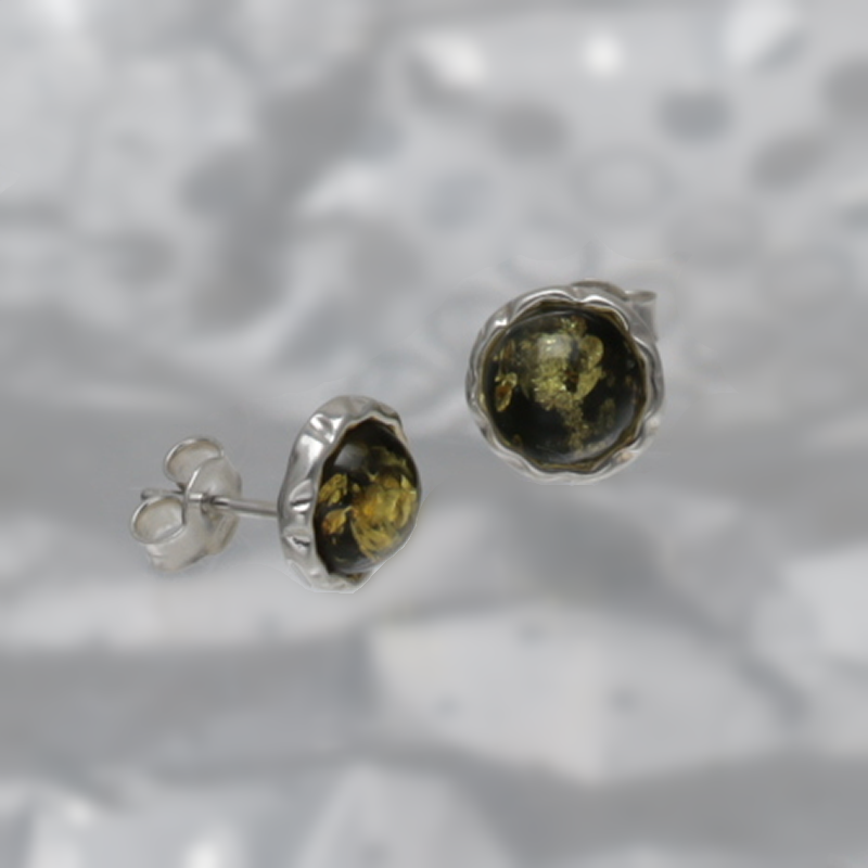 SILVER EARRINGS WITH AMBER_GKSB-078