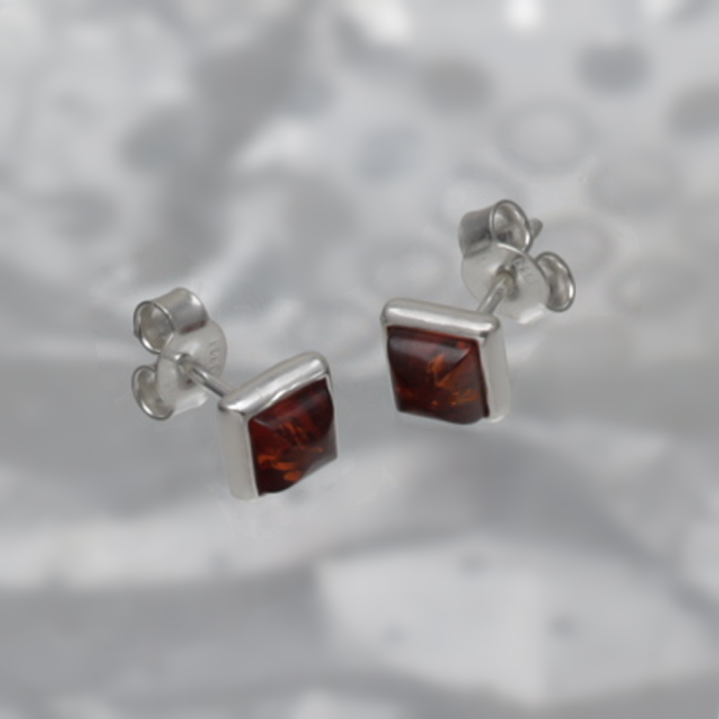 SILVER EARRINGS WITH AMBER_GKSB-084