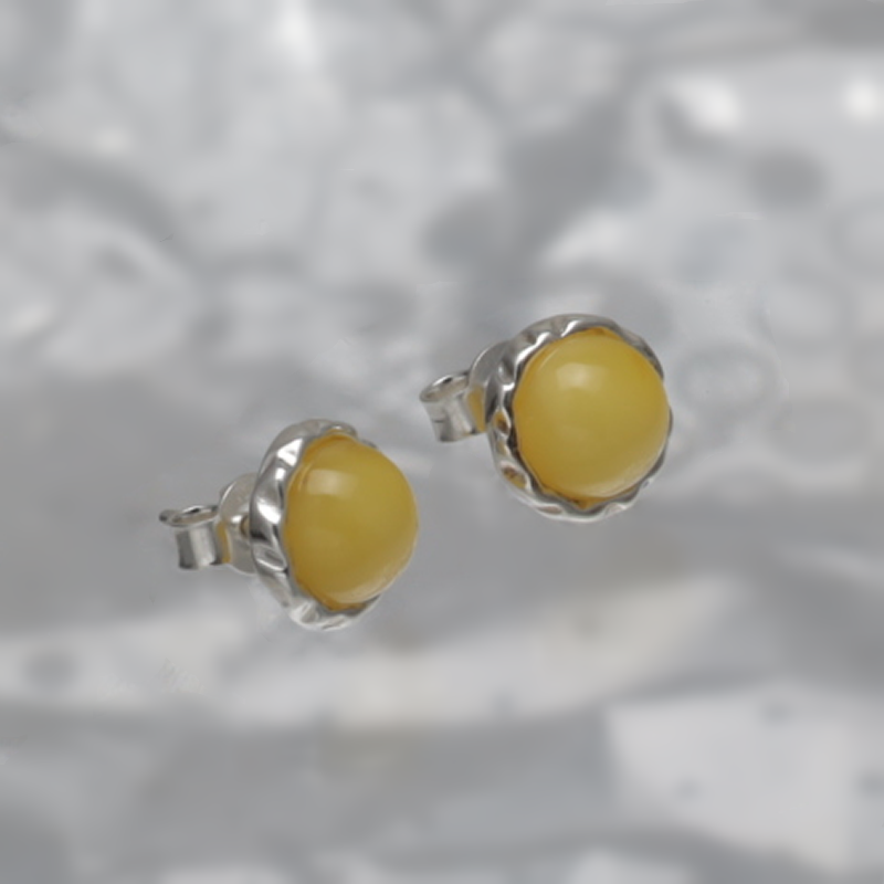 SILVER EARRINGS WITH AMBER_GKSB-100