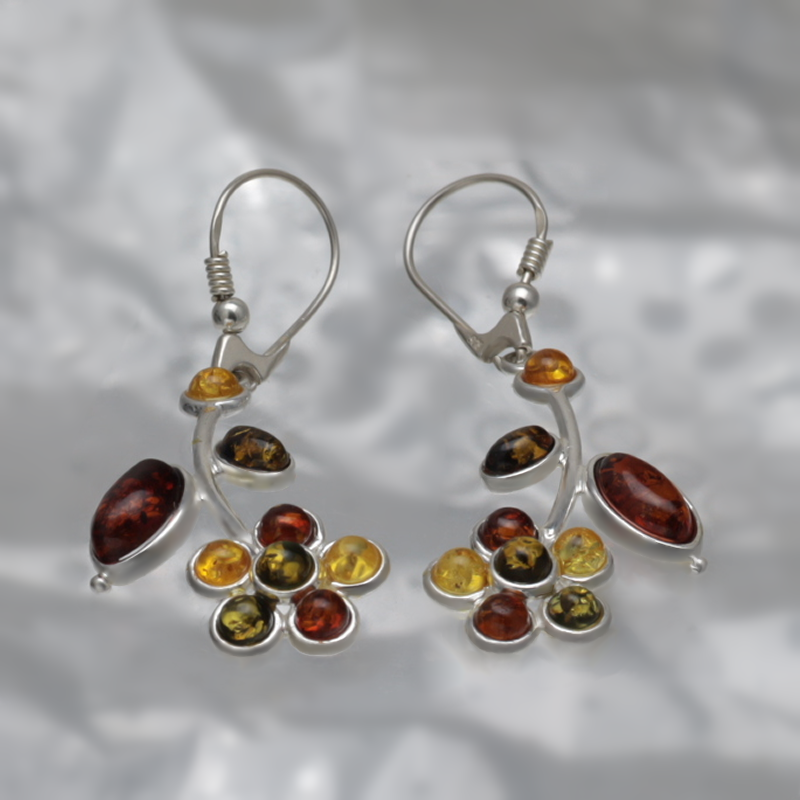 SILVER EARRINGS WITH AMBER_GKSB-105