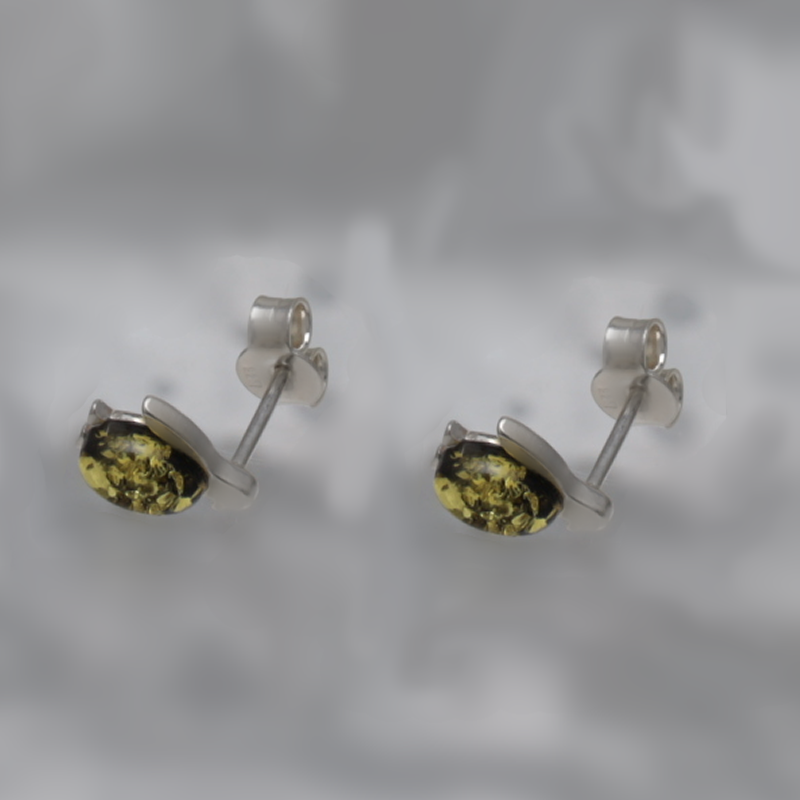 SILVER EARRINGS WITH AMBER_GKSB-132