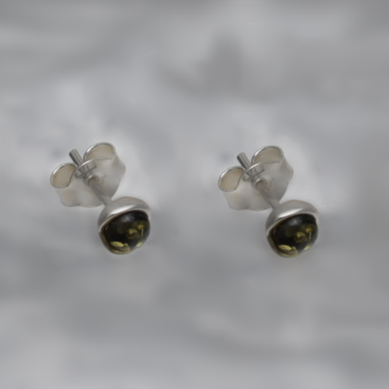 SILVER EARRINGS WITH AMBER_GKSB-134