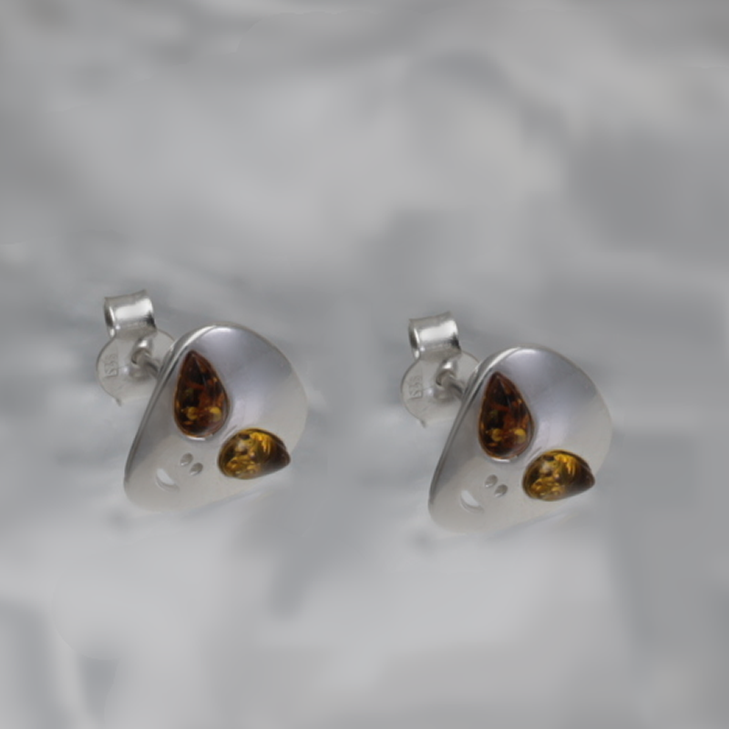 BOUCLES D'OREILLES EN ARGENT AVEC AMBER_GKSB-147