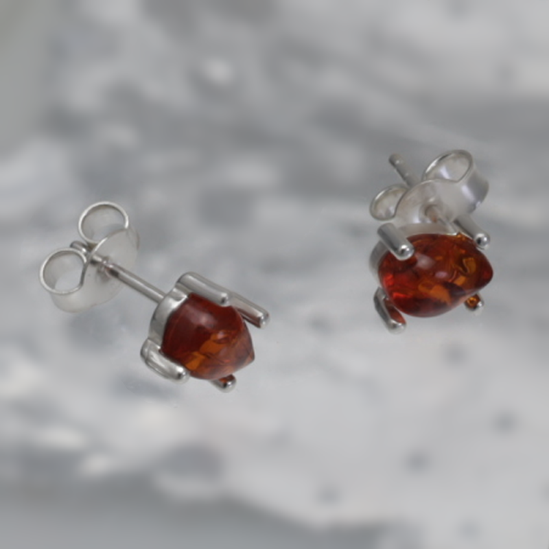 SILVER EARRINGS WITH AMBER_GKSB-150