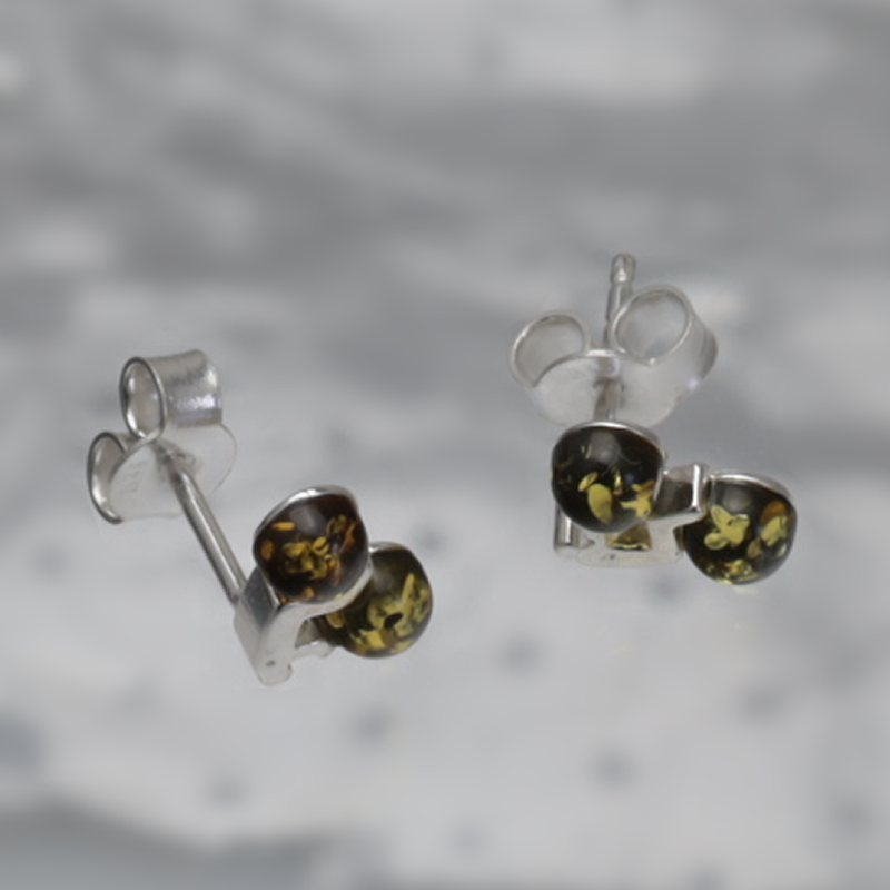 SILVER EARRINGS WITH AMBER_GKSB-151