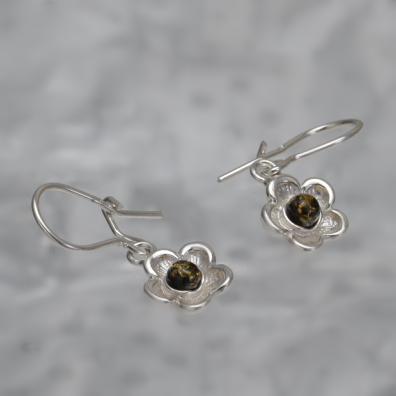 BOUCLES D'OREILLES EN ARGENT AVEC AMBER_KKSB-013