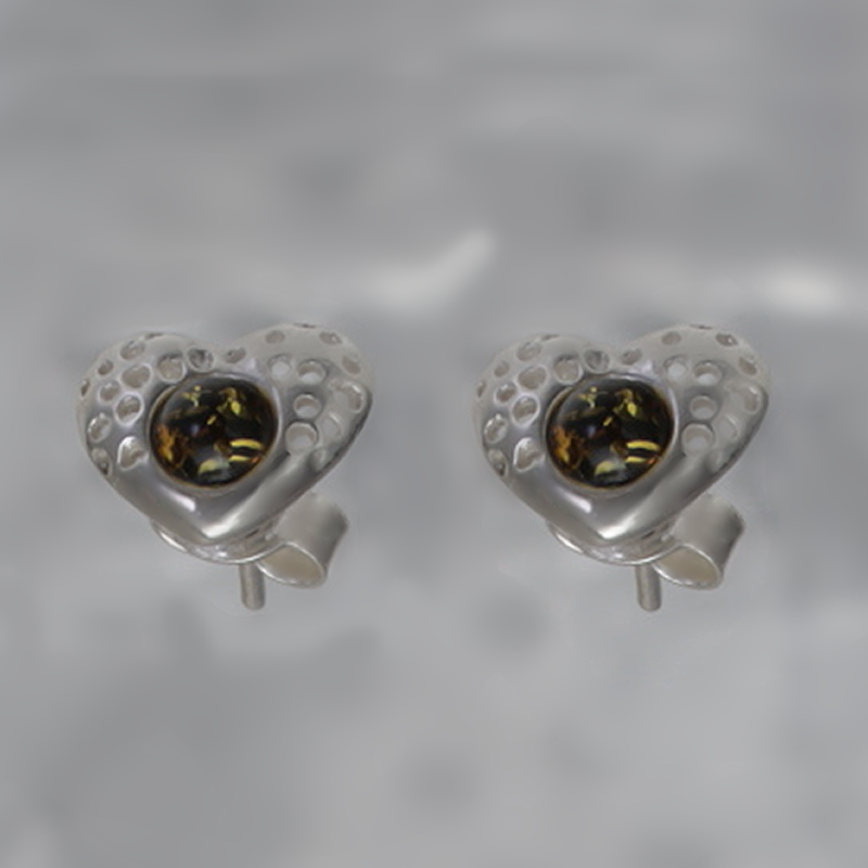 SILVER EARRINGS WITH AMBER_KKSB-019