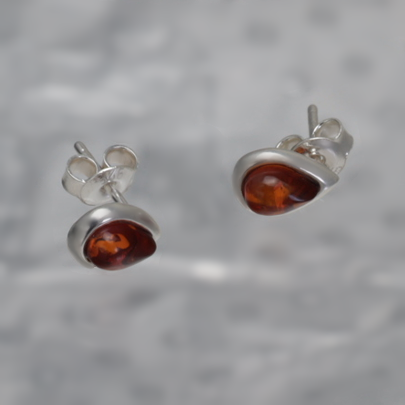 SILVER EARRINGS WITH AMBER_KKSB-020