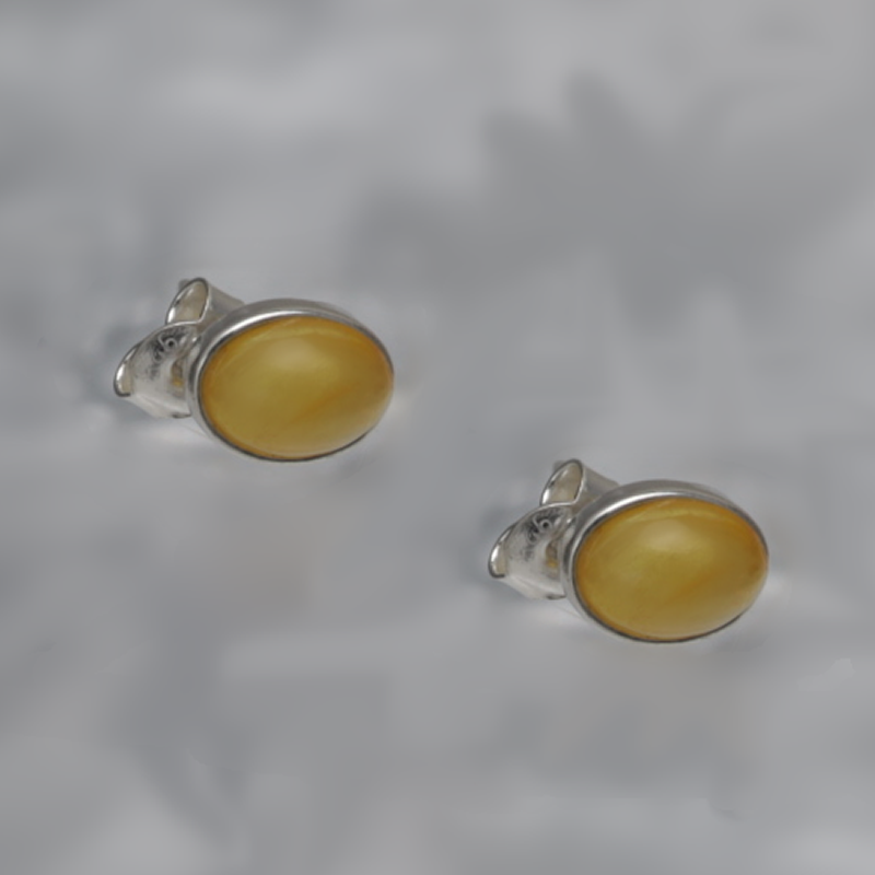 BOUCLES D'OREILLES EN ARGENT AVEC AMBER_KKSB-029