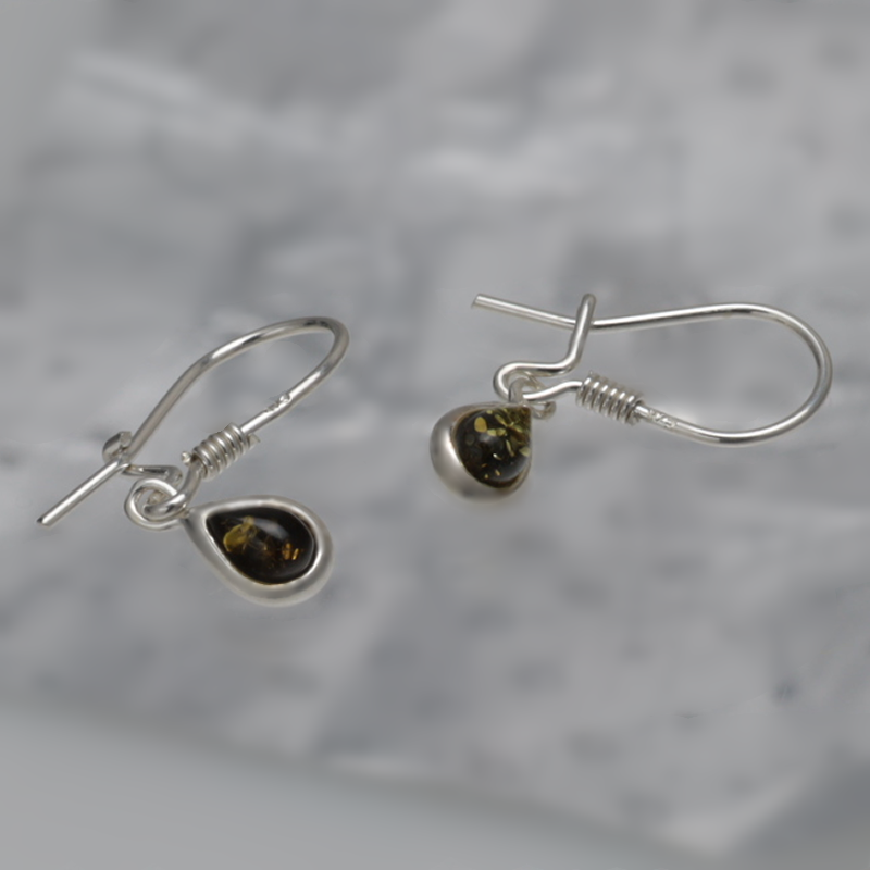 BOUCLES D'OREILLES EN ARGENT AVEC AMBER_KKSB-032