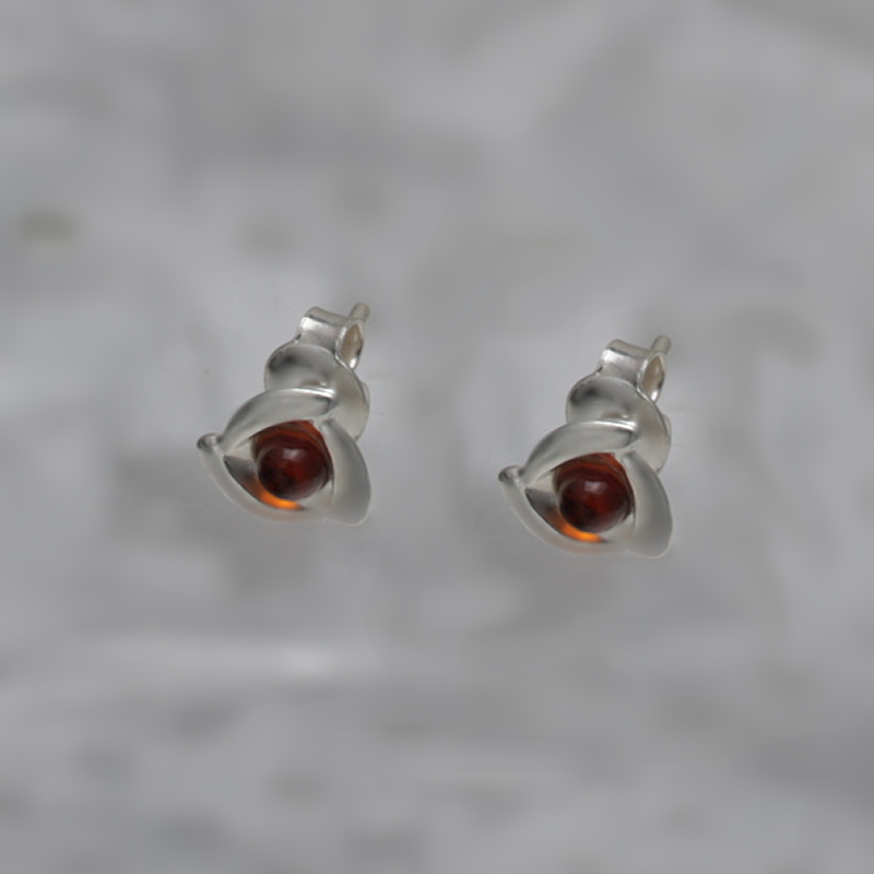 SILVER EARRINGS WITH AMBER_KKSB-033