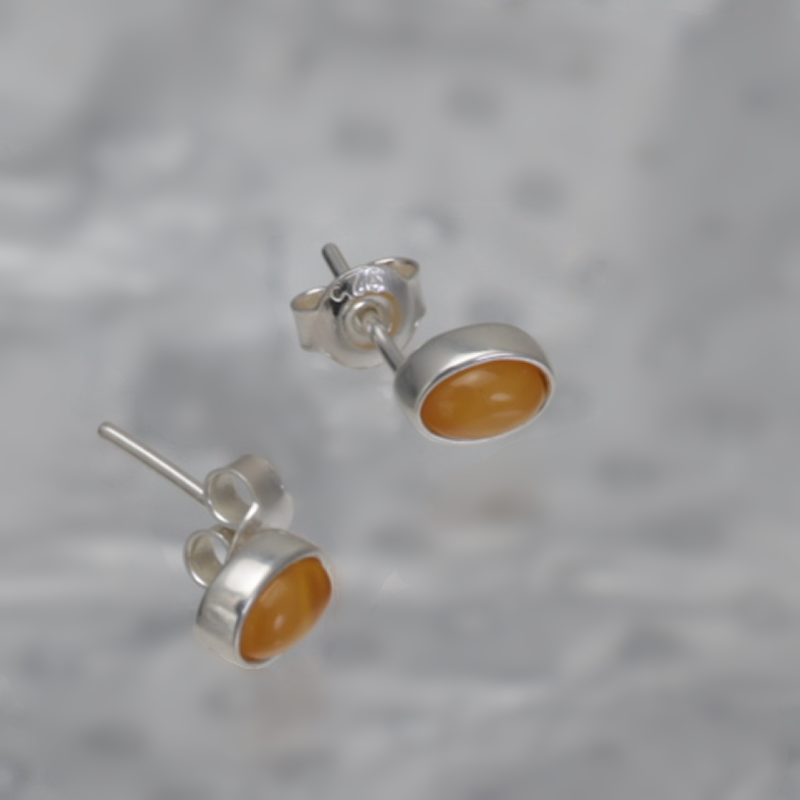 SILVER EARRINGS WITH AMBER_KKSB-034