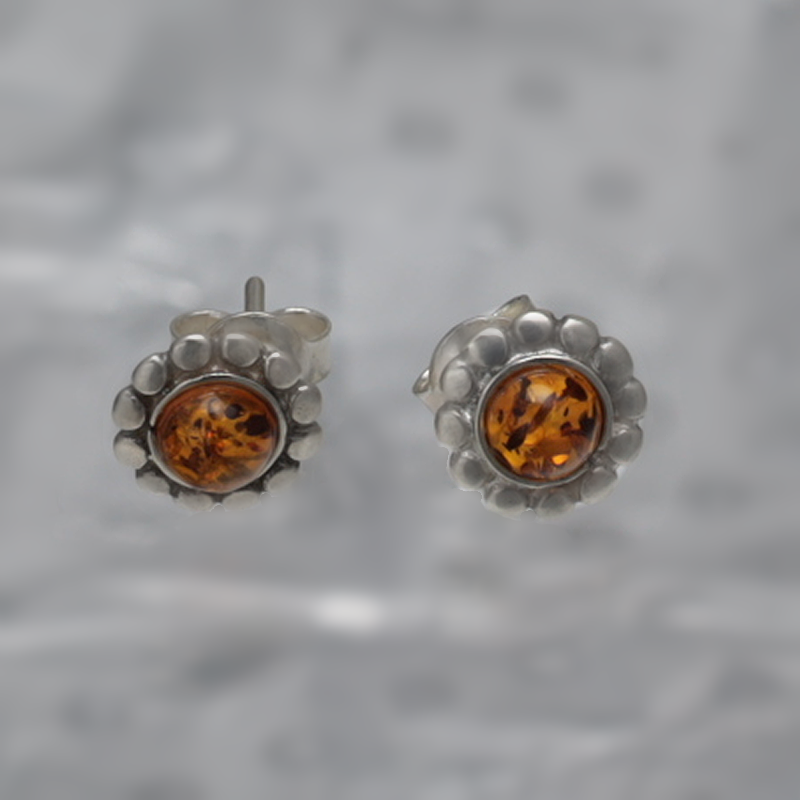 SILVER EARRINGS WITH AMBER_KKSB-038