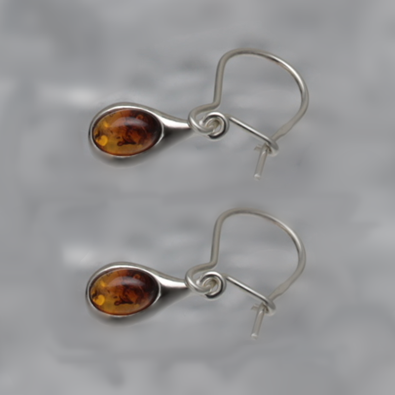 SILVER EARRINGS WITH AMBER_KKSB-043