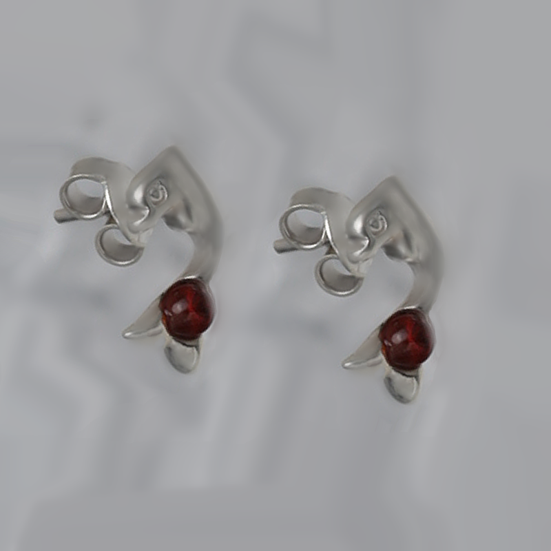 BOUCLES D'OREILLES EN ARGENT AVEC AMBER_KKSB-046