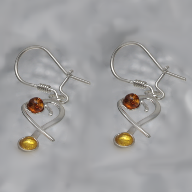 SILVER EARRINGS WITH AMBER_KKSB-054