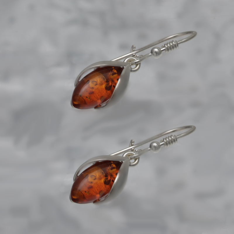 SILVER EARRINGS WITH AMBER_KKSB-059