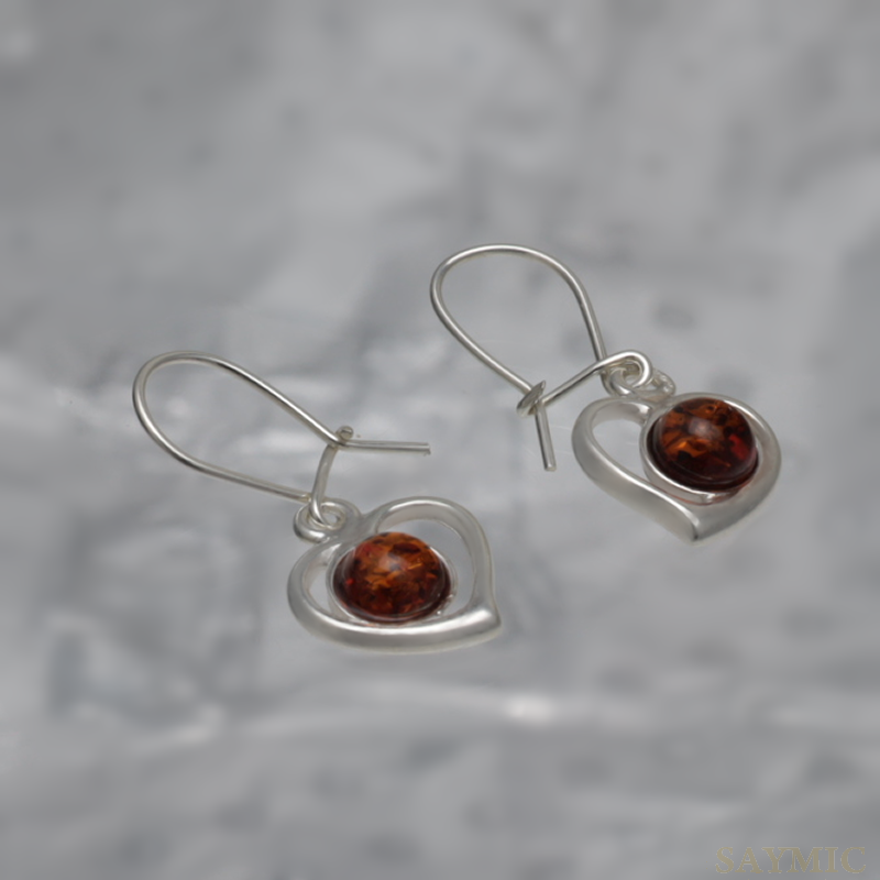 SILVER EARRINGS WITH AMBER_KKSB-069